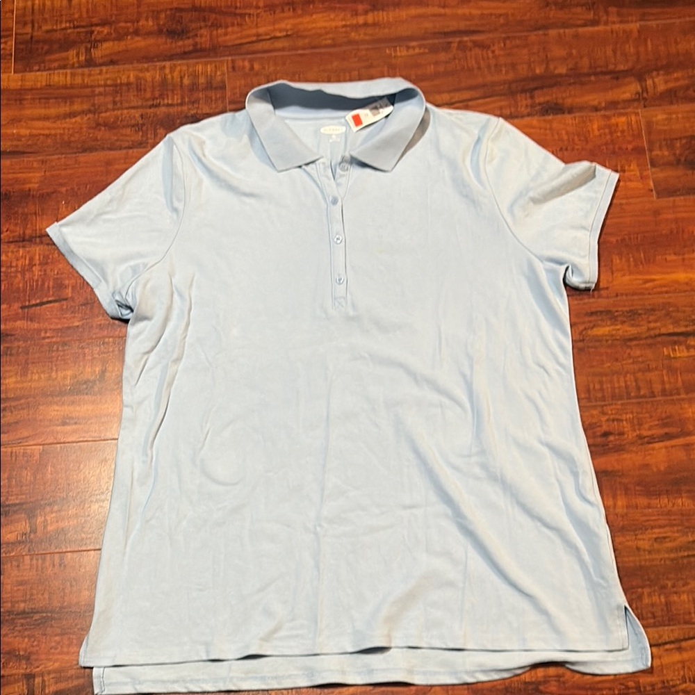 Old Navy Blue Polo Shirt Soft Cotton Blend